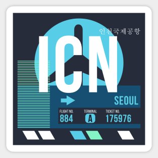 Seoul (ICN) Airport // Sunset Baggage Tag Sticker